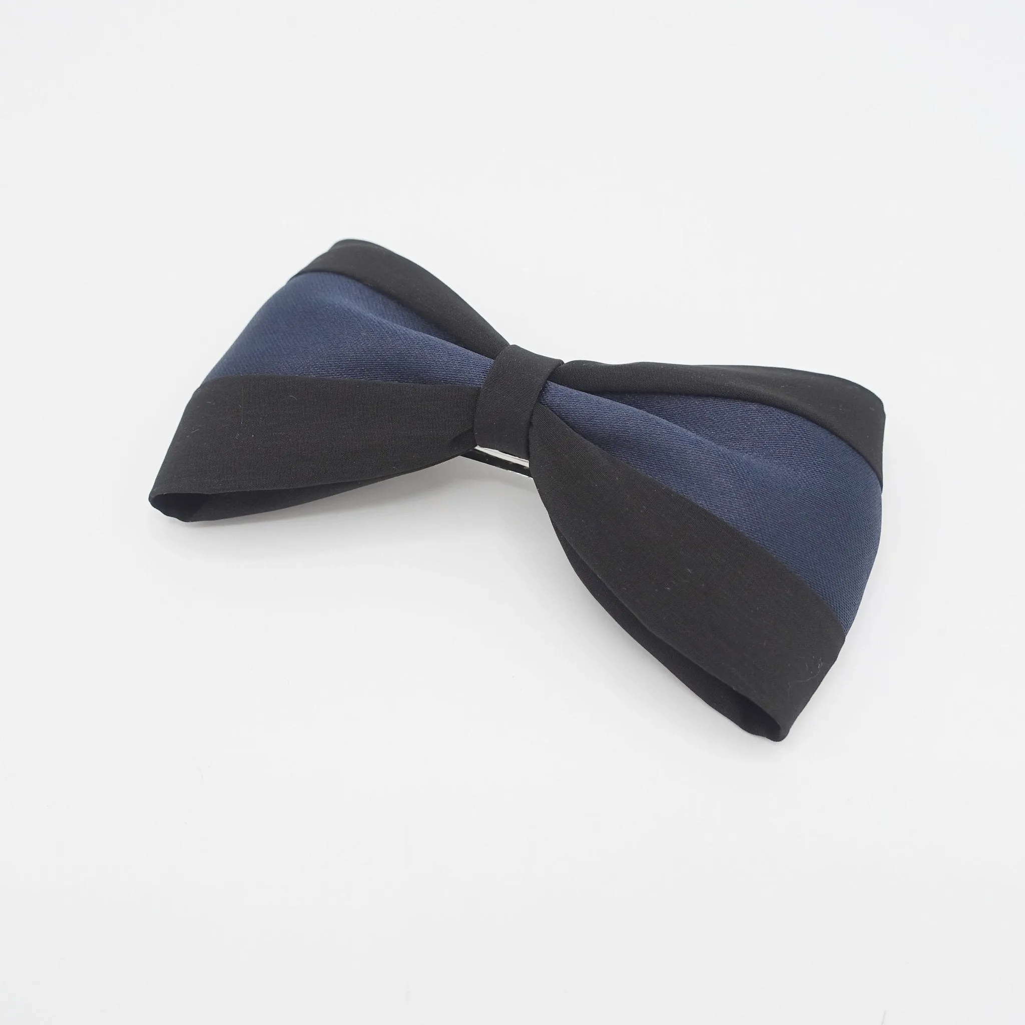 two tone satin hair bow