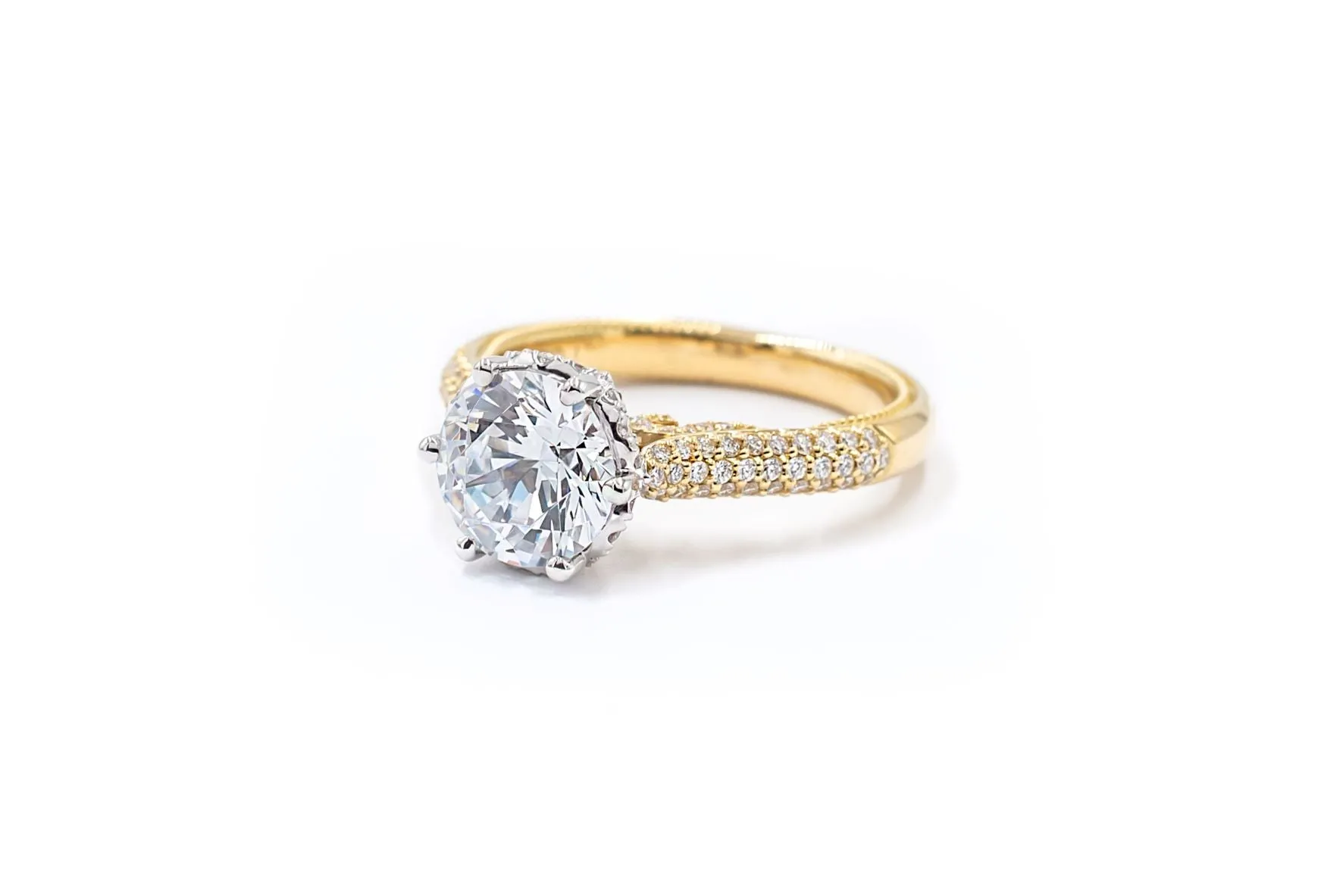 Verragio Diamond Engagement Ring Micro-Pave Lab Center