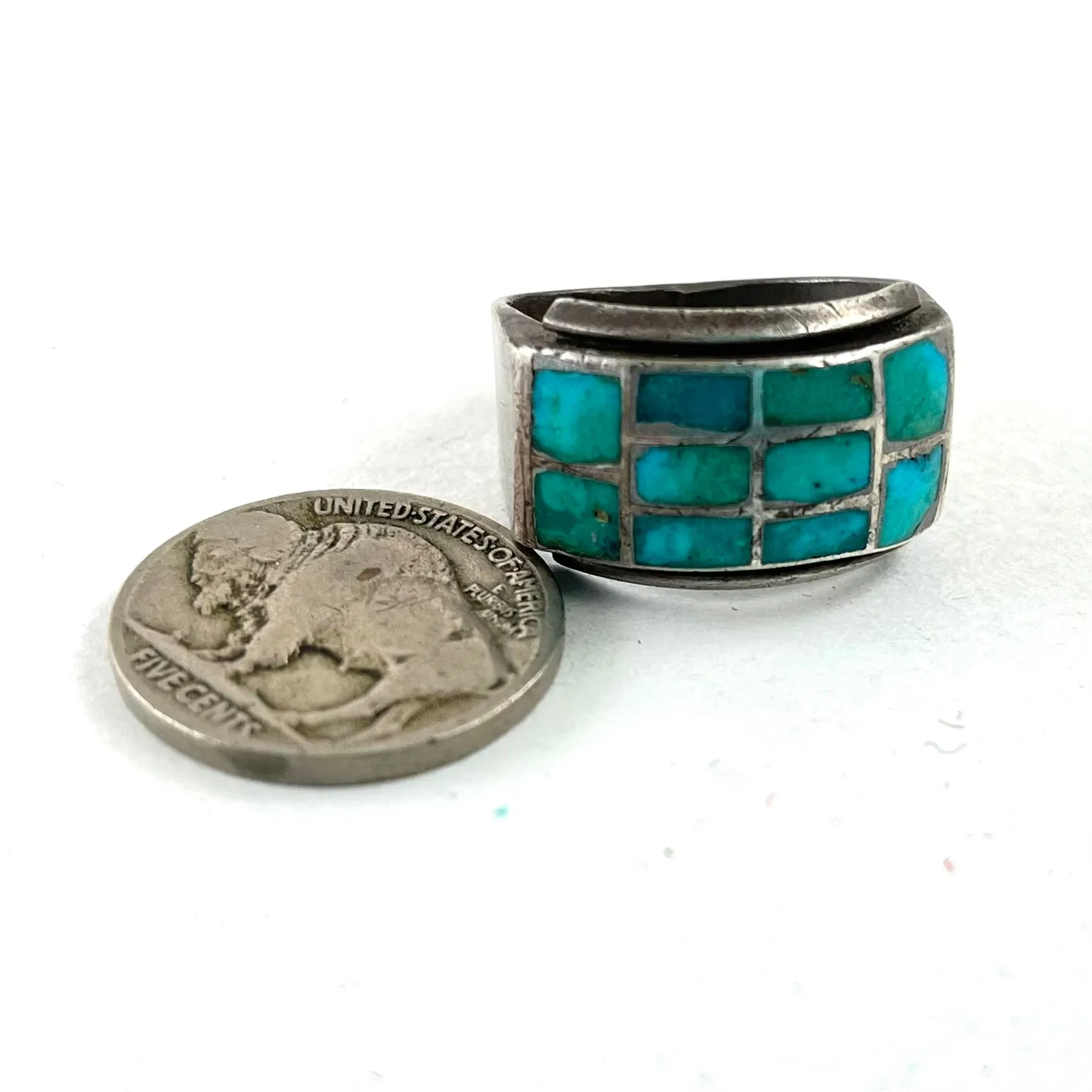 Vintage Inlay Ring<br>Size: 10