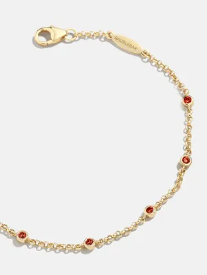 Yasmine 18K Birthstone Bracelet - Garnet